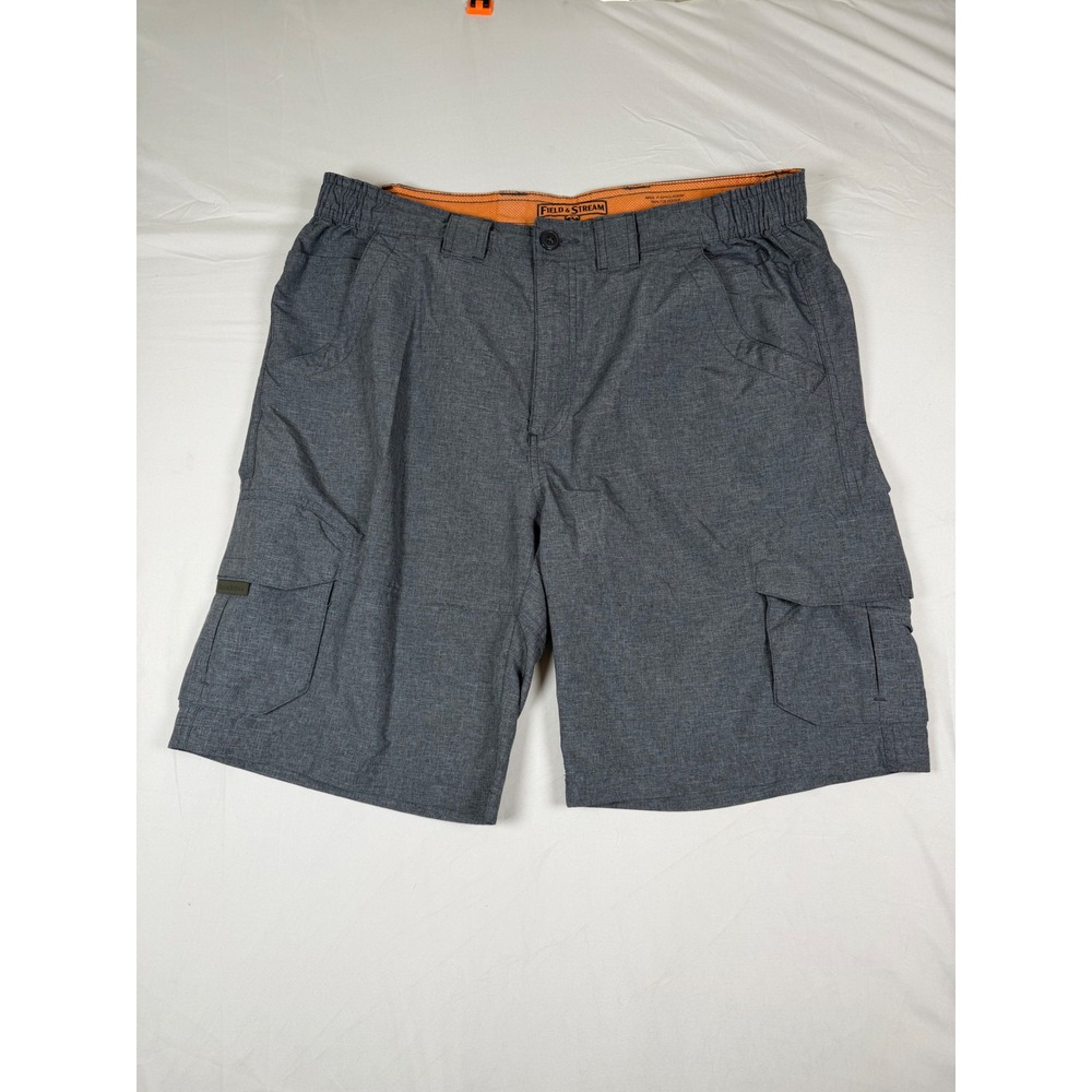 Field & Stream Mens Gray Cargo Shorts Large 36-38 Hiking Fishing Outdoor